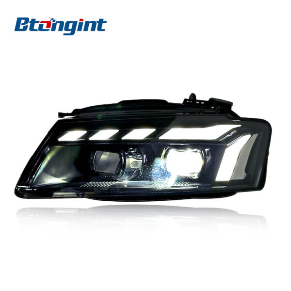 Headlight Assembly For Audi A5 2008‑2011 Retrofit RS5 Dynamic DRL LED Lens Sequential Turn
