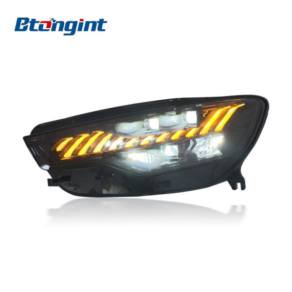 Headlight Assembly For Audi A6L 2012‑2015 Retrofit RS6 Sequential DRL LED Lens Headlamp