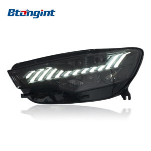 Headlight Assembly For Audi A6L 2012‑2015 Retrofit RS6 Sequential DRL LED Lens Headlamp