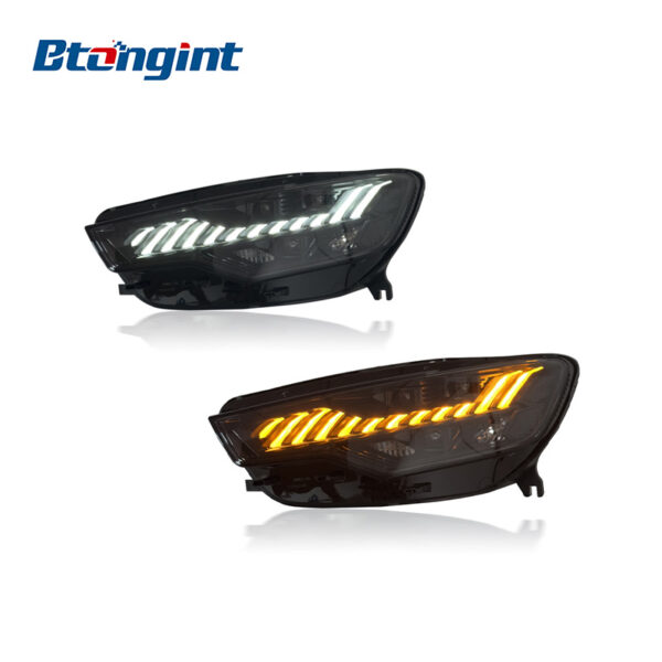 Headlight Assembly For Audi A6L 2012‑2015 Retrofit RS6 Sequential DRL LED Lens Headlamp