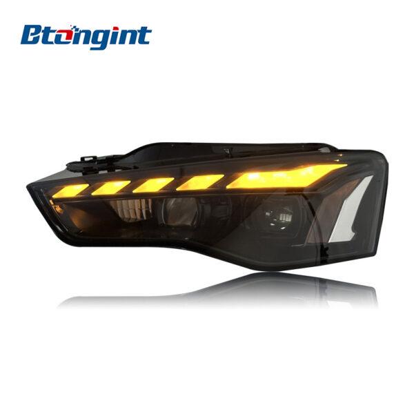 Headlight Assembly For Audi A5 2013‑2016 Retrofit LED Lens Sequential DRL & Turn Signal