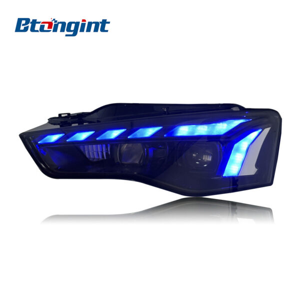 Headlight Assembly For Audi A5 2013‑2016 Retrofit LED Lens Sequential DRL & Turn Signal