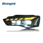 Headlight Assembly For Audi A5 2013‑2016 Retrofit LED Lens Sequential DRL & Turn Signal