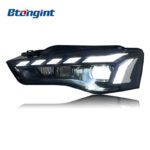 Headlight Assembly For Audi A5 2013‑2016 Retrofit LED Lens Sequential DRL & Turn Signal