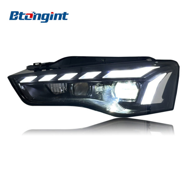 Headlight Assembly For Audi A5 2013‑2016 Retrofit LED Lens Sequential DRL & Turn Signal