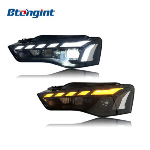 Headlight Assembly For Audi A5 2013‑2016 Retrofit LED Lens Sequential DRL & Turn Signal