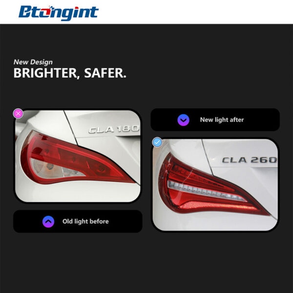 Tail Light Assembly For Mercedes‑Benz CLA C117 2014‑2019 Retrofit New LED Running Light Turn Signal Brake Lamp
