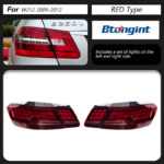 Tail Light Assembly For Mercedes‑Benz E‑Class W212 Retrofit E63 Dragon‑Scale LED Sequential Running Tail Lamp