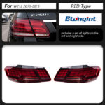 Tail Light Assembly For Mercedes‑Benz E‑Class W212 Retrofit E63 Dragon‑Scale LED Sequential Running Tail Lamp