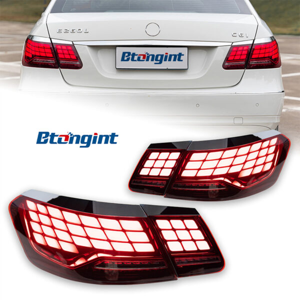 Tail Light Assembly For Mercedes‑Benz E‑Class W212 Retrofit E63 Dragon‑Scale LED Sequential Running Tail Lamp