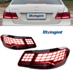 Tail Light Assembly For Mercedes‑Benz E‑Class W212 Retrofit E63 Dragon‑Scale LED Sequential Running Tail Lamp