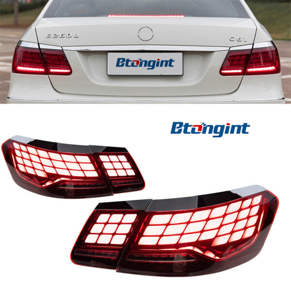 Tail Light Assembly For Mercedes‑Benz E‑Class W212 Retrofit E63 Dragon‑Scale LED Sequential Running Tail Lamp
