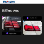 Tail Light Assembly For Mercedes‑Benz E‑Class W212 Retrofit E63 Dragon‑Scale LED Sequential Running Tail Lamp