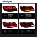 Tail Light Assembly For Mercedes‑Benz E‑Class W212 Retrofit E63 Dragon‑Scale LED Sequential Running Tail Lamp