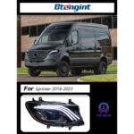 Headlight Assembly For Mercedes‑Benz Sprinter Retrofit Maybach‑Style LED Dual Optical Lens DRL Turn Headlamp