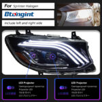 Headlight Assembly For Mercedes‑Benz Sprinter Retrofit Maybach‑Style LED Dual Optical Lens DRL Turn Headlamp