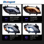 Headlight Assembly For Mercedes‑Benz Sprinter Retrofit Maybach‑Style LED Dual Optical Lens DRL Turn Headlamp