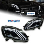 Headlight Assembly For Mercedes‑Benz R‑Class W251 2010‑2017 Retrofit LED Lens Sequential Turn Headlamp