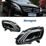 Headlight Assembly For Mercedes‑Benz R‑Class W251 2010‑2017 Retrofit LED Lens Sequential Turn Headlamp