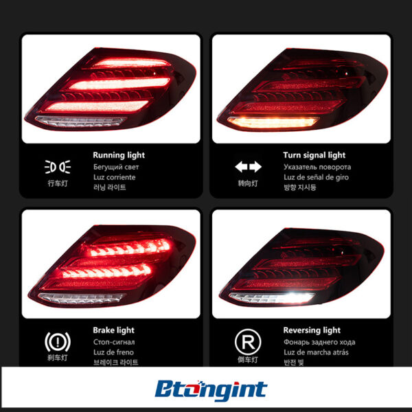 Tail Light Assembly For Mercedes‑Benz E‑Class W213 2016‑2020 Retrofit Maybach‑Style LED Sequential Turn Tail Lamp