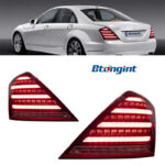 Tail Light Assembly For Mercedes‑Benz S‑Class W221 2006‑2013 Retrofit Diamond Maybach‑Style LED Sequential Turn Tail Lamp
