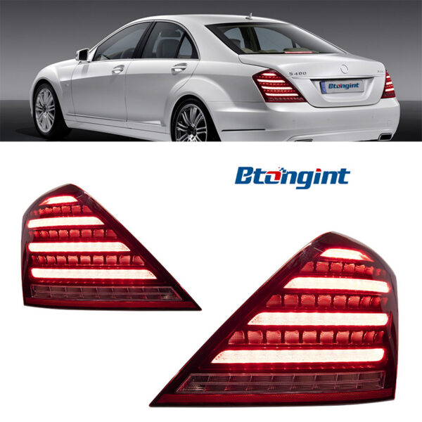 Tail Light Assembly For Mercedes‑Benz S‑Class W221 2006‑2013 Retrofit Diamond Maybach‑Style LED Sequential Turn Tail Lamp