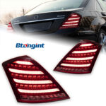 Tail Light Assembly For Mercedes‑Benz S‑Class W221 2006‑2013 Retrofit Diamond Maybach‑Style LED Sequential Turn Tail Lamp