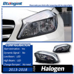 For 2013‑2018 Mercedes‑Benz A‑Class W176 Headlight Assembly, Upgrade LED Lens Headlight Turn Signal & DR