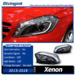 For 2013‑2018 Mercedes‑Benz A‑Class W176 Headlight Assembly, Upgrade LED Lens Headlight Turn Signal & DR