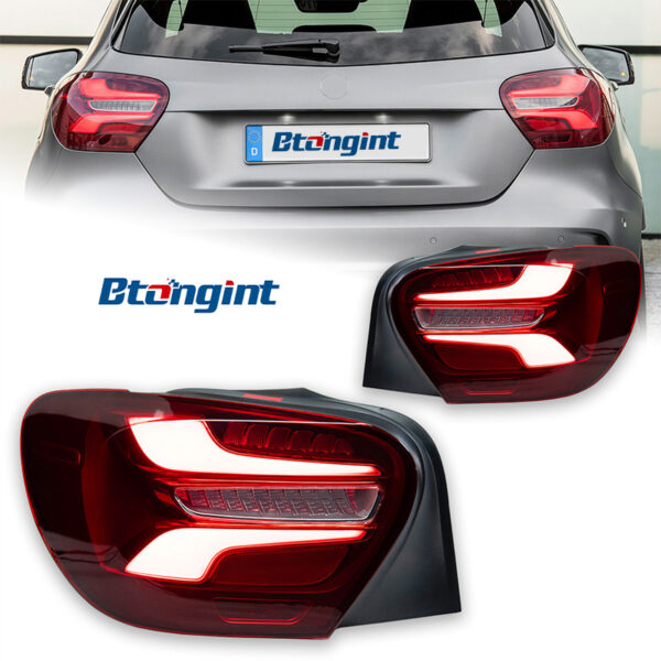 For Mercedes‑Benz A‑Class W176 2013‑2018, Modified New‑Style Rear Tail Light Assembly, Upgraded LED Daytime Running Lights, Sequential Flowing Turn Signal Lamps, Aftermarket Auto Modification Replacement Parts