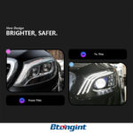 For Mercedes‑Benz S‑Class W222 2014‑2017, Modified Maybach‑Style Headlight Assembly, Upgraded LED Projector Headlamp with LED Daytime Running Lights, Aftermarket Auto Replacement & Tuning Accessories