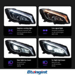 Fit For 2014‑2020 Mercedes‑Benz CLA Series Headlight Assembly, Upgrade LED Bi‑Xenon Projector Headlamp With Sequential Turn Signal