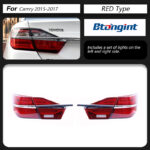 Fit For 2015‑2017 Toyota Camry Tail Light Assembly, Mercedes‑Style Modified LED Running Light, Brake Light & Turn Signal Lamp