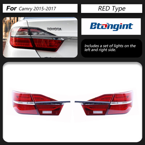 Fit For 2015‑2017 Toyota Camry Tail Light Assembly, Mercedes‑Style Modified LED Running Light, Brake Light & Turn Signal Lamp