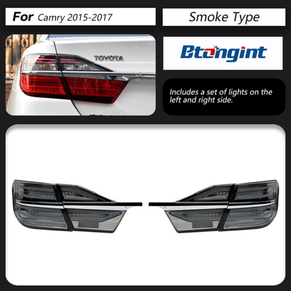 Fit For 2015‑2017 Toyota Camry Tail Light Assembly, Mercedes‑Style Modified LED Running Light, Brake Light & Turn Signal Lamp