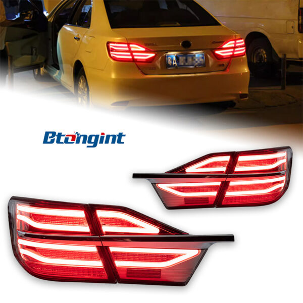 Fit For 2015‑2017 Toyota Camry Tail Light Assembly, Mercedes‑Style Modified LED Running Light, Brake Light & Turn Signal Lamp