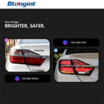 Fit For 2015‑2017 Toyota Camry Tail Light Assembly, Mercedes‑Style Modified LED Running Light, Brake Light & Turn Signal Lamp