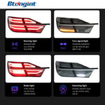 Fit For 2015‑2017 Toyota Camry Tail Light Assembly, Mercedes‑Style Modified LED Running Light, Brake Light & Turn Signal Lamp