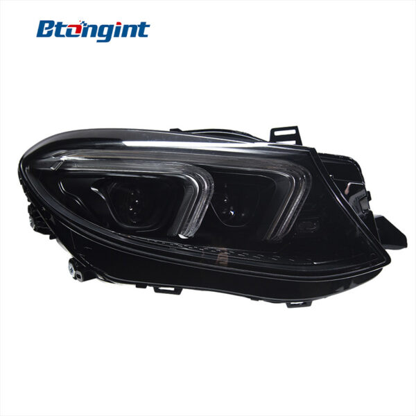 电商/产品标题可译为：  Headlight Assembly for 2015–2019 Mercedes-Benz GLE W166 – Retrofit New-Style LED DRL, Sequential/Flow Turn Signal, Projector Lens