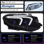 电商/产品标题可译为：  Headlight Assembly for 2015–2019 Mercedes-Benz GLE W166 – Retrofit New-Style LED DRL, Sequential/Flow Turn Signal, Projector Lens