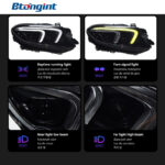 电商/产品标题可译为：  Headlight Assembly for 2015–2019 Mercedes-Benz GLE W166 – Retrofit New-Style LED DRL, Sequential/Flow Turn Signal, Projector Lens