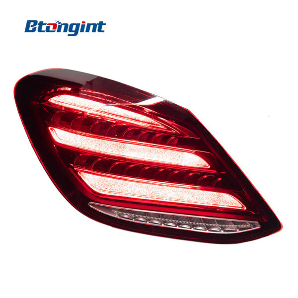 For 2015–2021 Mercedes-Benz C-Class W205 Taillights – Maybach Diamond Style LED Tail Lights with Running Light & Turn Signal