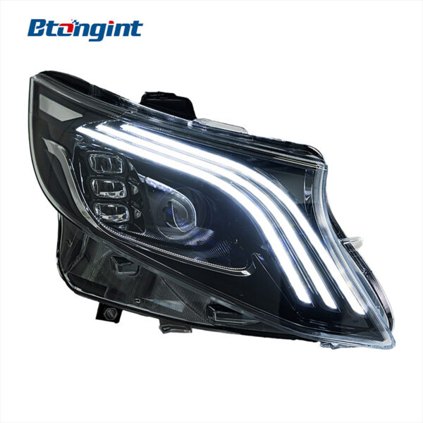 For 2016-2023 Mercedes-Benz Vito W447 headlight assembly – modified LED lens headlights, daytime running lights, turn signal lights