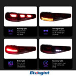 Aftermarket tail light assembly for 2019-2023 Mercedes-Benz GLE W167 with new dynamic LED daytime running lights and brake lights