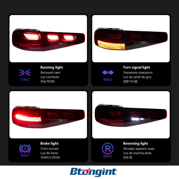 Aftermarket tail light assembly for 2019-2023 Mercedes-Benz GLE W167 with new dynamic LED daytime running lights and brake lights