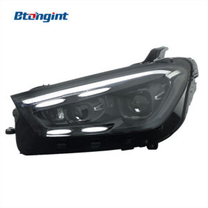 For 2020-2024 Mercedes GLE W167 Headlight Assembly Upgrade – High-Spec LED DRL & Sequential Turn Signal Projector Lens, US Version
