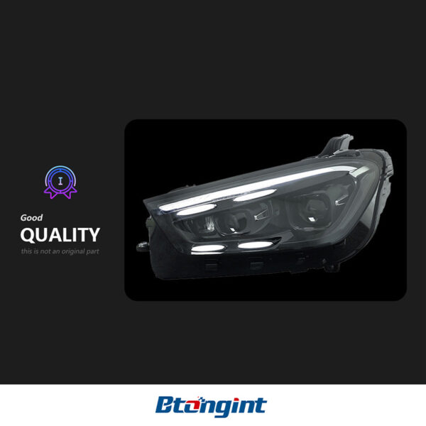 For 2020-2024 Mercedes GLE W167 Headlight Assembly Upgrade – High-Spec LED DRL & Sequential Turn Signal Projector Lens, US Version