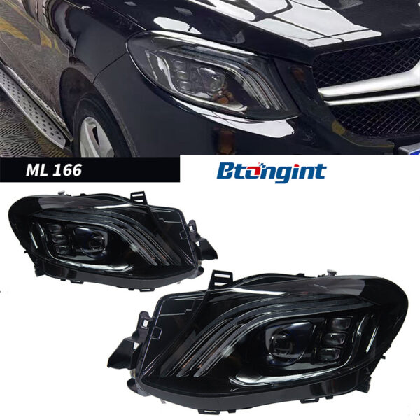 For 2012-2015 Mercedes ML W166 Headlight Assembly LED Upgrade Maybach Style High Brightness Projector Lens US Version