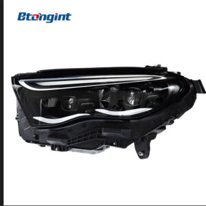 For Mercedes E-Class W214 Headlight Assembly Low-to-High Upgrade – LED DRL, Turn Signal, Bi-LED Dual Projector Lens, US Version`