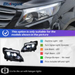 For 2016-2023 Mercedes-Benz Vito W447 Headlight Assembly – 2024 New Style LED Projector Headlights with LED DRL, Aftermarket Front Lamp Upgrade
